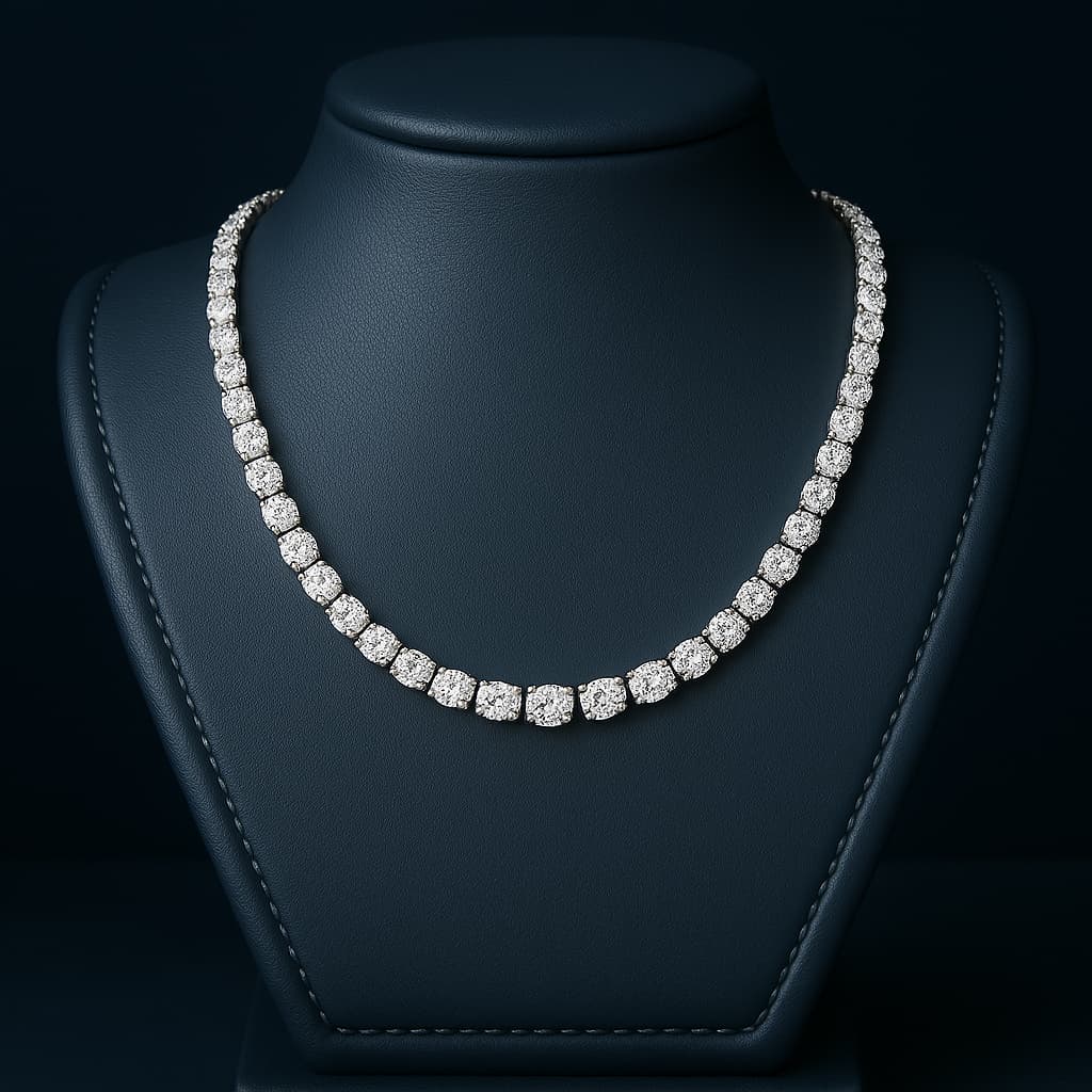 4MM MOISSANITE TENNIS NECKLACE - D COLOR - VVS1